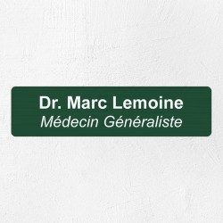 Plaque professionnelle en aluminium 20x5cm