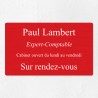 Plaque professionnelle en aluminium 25x15cm