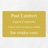 Plaque professionnelle en aluminium 25x15cm