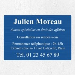 Plaque personnalisée en aluminium 30x20cm｜Plaque professionnelle
