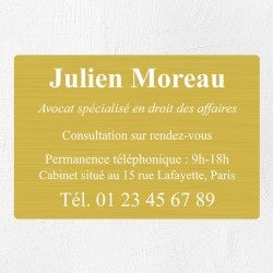 Plaque personnalisée en aluminium 30x20cm｜Plaque professionnelle