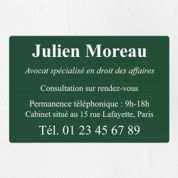 Plaque personnalisée en aluminium 30x20cm｜Plaque professionnelle