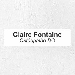 Plaque professionnelle économique en PVC gravoply 20x5cm