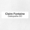 Plaque professionnelle économique en PVC gravoply 20x5cm