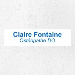 Plaque professionnelle économique en PVC gravoply 20x5cm