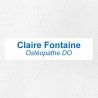 Plaque professionnelle économique en PVC gravoply 20x5cm