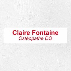 Plaque professionnelle économique en PVC gravoply 20x5cm