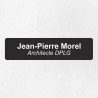 Plaque professionnelle économique en PVC gravoply 20x5cm