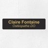 Plaque professionnelle économique en PVC gravoply 20x5cm