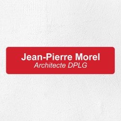 Plaque professionnelle économique en PVC gravoply 20x5cm