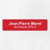 Plaque professionnelle économique en PVC gravoply 20x5cm