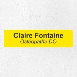 Plaque professionnelle économique en PVC gravoply 20x5cm