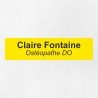 Plaque professionnelle économique en PVC gravoply 20x5cm