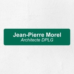 Plaque professionnelle économique en PVC gravoply 20x5cm