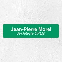 Plaque professionnelle économique en PVC gravoply 20x5cm