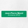 Plaque professionnelle économique en PVC gravoply 20x5cm