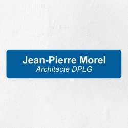 Plaque professionnelle économique en PVC gravoply 20x5cm