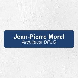 Plaque professionnelle économique en PVC gravoply 20x5cm