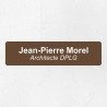 Plaque professionnelle économique en PVC gravoply 20x5cm