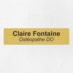 Plaque professionnelle économique en PVC gravoply 20x5cm