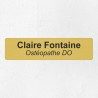 Plaque professionnelle économique en PVC gravoply 20x5cm