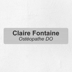 Plaque professionnelle économique en PVC gravoply 20x5cm