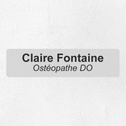 Plaque professionnelle économique en PVC gravoply 20x5cm