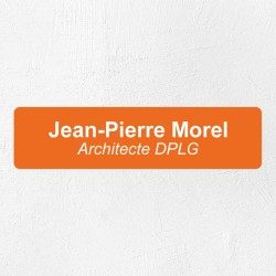 Plaque professionnelle économique en PVC gravoply 20x5cm
