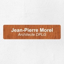 Plaque professionnelle économique en PVC gravoply 20x5cm