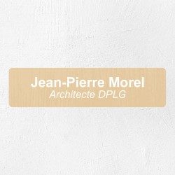 Plaque professionnelle économique en PVC gravoply 20x5cm