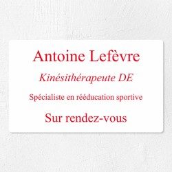 Plaque professionnelle économique en PVC gravoply 25x15cm