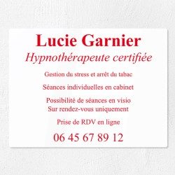 Plaque professionnelle économique en PVC gravoply 40x30cm