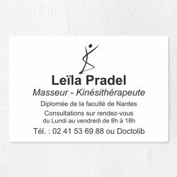 Plaque kiné personnalisée économique en PVC gravoply 30x20cm