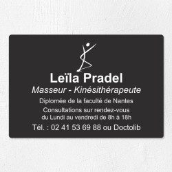 Plaque kiné personnalisée économique en PVC gravoply 30x20cm