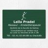 Plaque kiné personnalisée en aluminium 30x20cm
