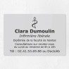 Plaque gravée pour infirmière libérale en plexiglas 30x20cm