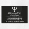 Plaque professionnelle pour psychologue en plexiglas 30x20cm