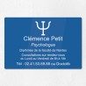 Plaque professionnelle pour psychologue en plexiglas 30x20cm