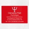 Plaque professionnelle pour psychologue en plexiglas 30x20cm