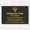Plaque psychologue personnalisée économique en PVC économique 30x20cm