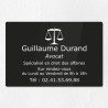 Plaque professionnelle pour avocat en plexiglas 30x20cm
