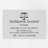 Plaque professionnelle pour avocat en plexiglas 30x20cm