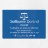 Plaque professionnelle pour avocat en plexiglas 30x20cm