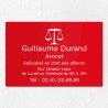 Plaque professionnelle pour avocat en plexiglas 30x20cm