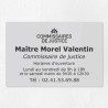 Plaque gravée pour commissaire de justice en plexiglas 30x20cm