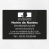Plaque gravée pour mairie en plexiglas 30x20cm