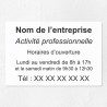Plaque gravée pour entreprise en plexiglas 30x20cm