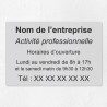 Plaque gravée pour entreprise en plexiglas 30x20cm