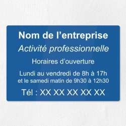 Plaque gravée pour entreprise en plexiglas 30x20cm