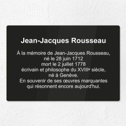 Plaque commémorative en plexiglas gravé 30x20cm